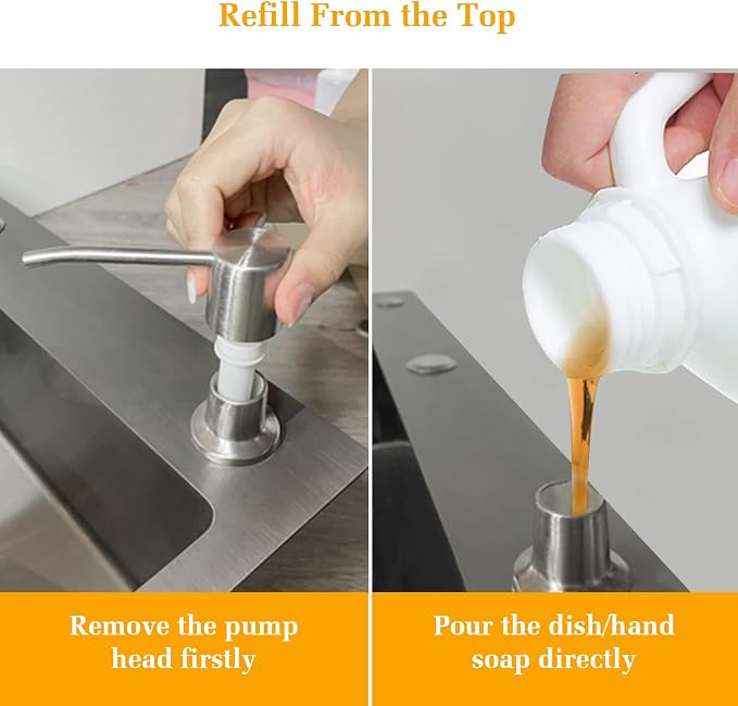 Soap Dispenser for Kitchen Sink, Built in Sink Soap Dispenser Lotion Dispenser - Image 8
