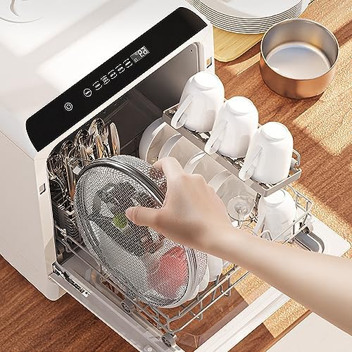 Stainless Steel Dishwasher Basket Round Mesh Storage Cutlery Basket