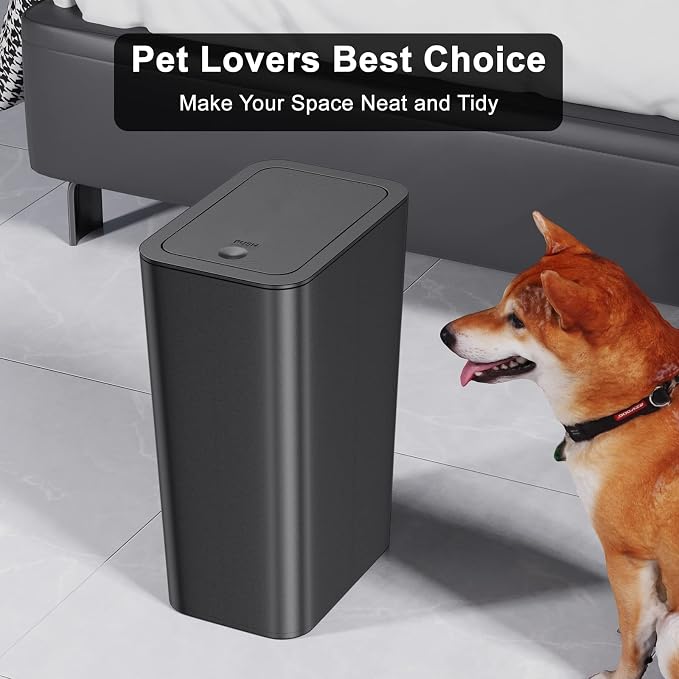 N. NETDOT 3 Pack 10 L/2.6 Gal Bathroom Trash Can - Image 3