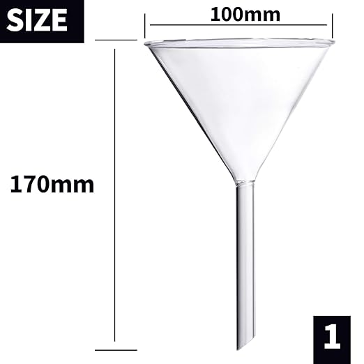 Glass Funnel Set, 50mm & 40mm Diameter - Image 2