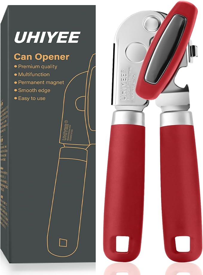 Manual Can Opener, UHIYEE Handheld Can Opener Heavy Duty by UHIYEE