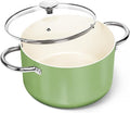 MICHELANGELO Stock Pot with Lid, 6 Quart Cooking Pot with Ceramic Coating by Michelangelo