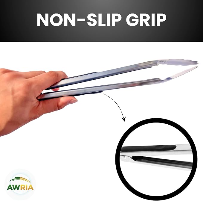 Silicone Tongs for Cooking Heat Resistant Kitchen Tongs Stainless Steel Cooking - Image 8