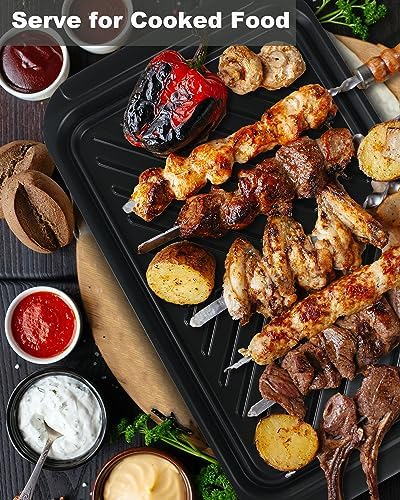 Czlizdyt Grilling Prep and Serving Tray, Dishwasher-Safe, 2-pcs Set
