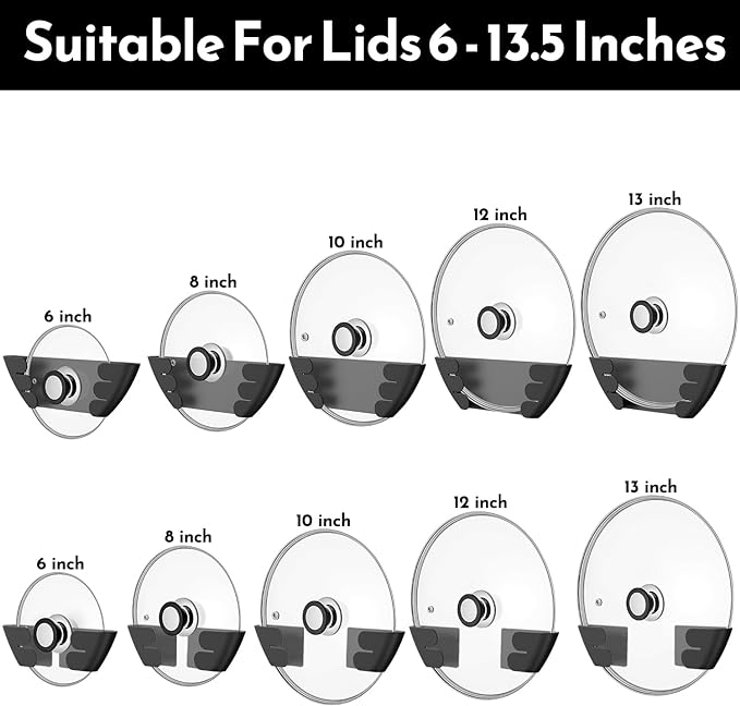 Universal Adjustable Pot Lid Holder Organizer - Image 2
