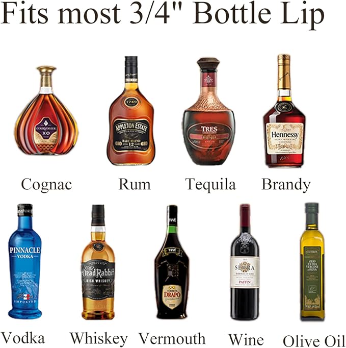 Pafusen 12 Pack Liquor Bottle Pourers, Liquor Pour Spout - Image 6
