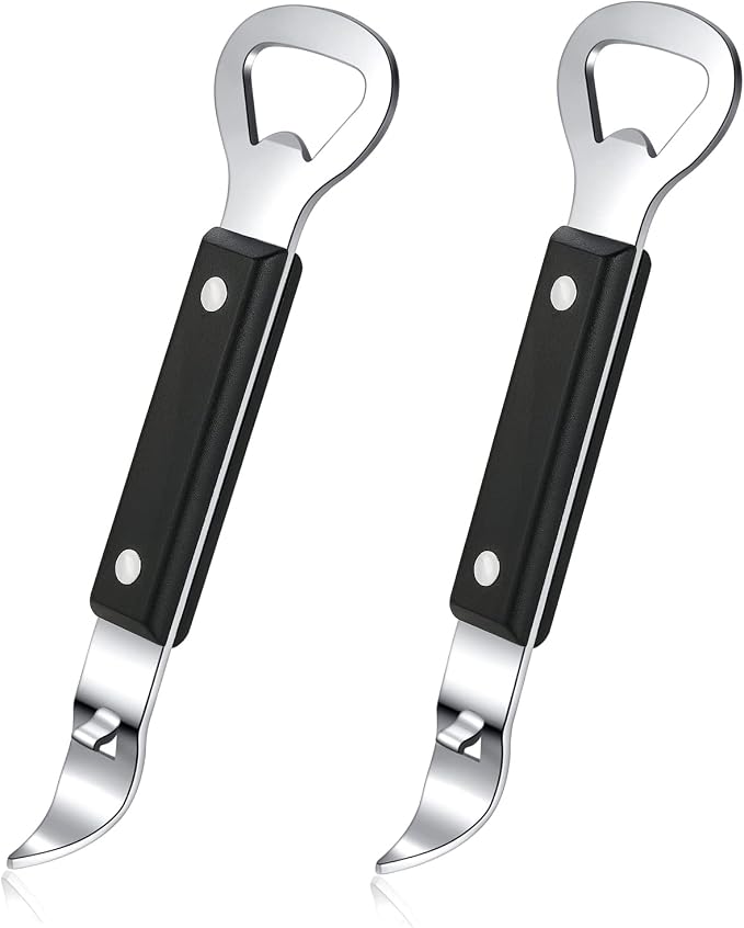 HANCELANT Can Punch Bottle Opener, Manual Stainless Steel Can Opener 2 Pack by HANCELANT