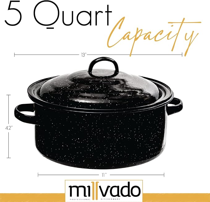 Millvado Granite 5 Qt Stockpot, Nonstick Soup Pot - Image 5