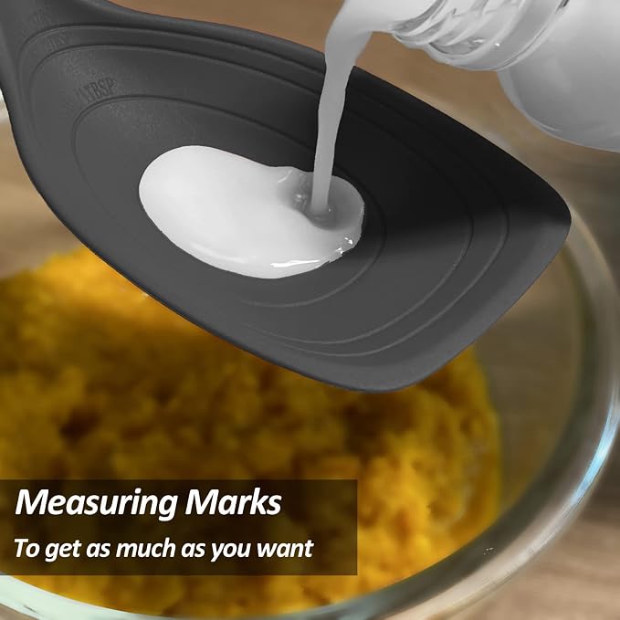 Large Silicone Cooking Spoon, Non-Stick Solid Spoon set - Image 5