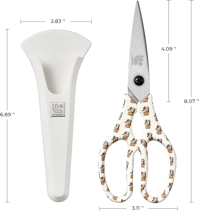 Linoroso Kitchen Scissors Heavy Duty Kitchen Shears - Image 5