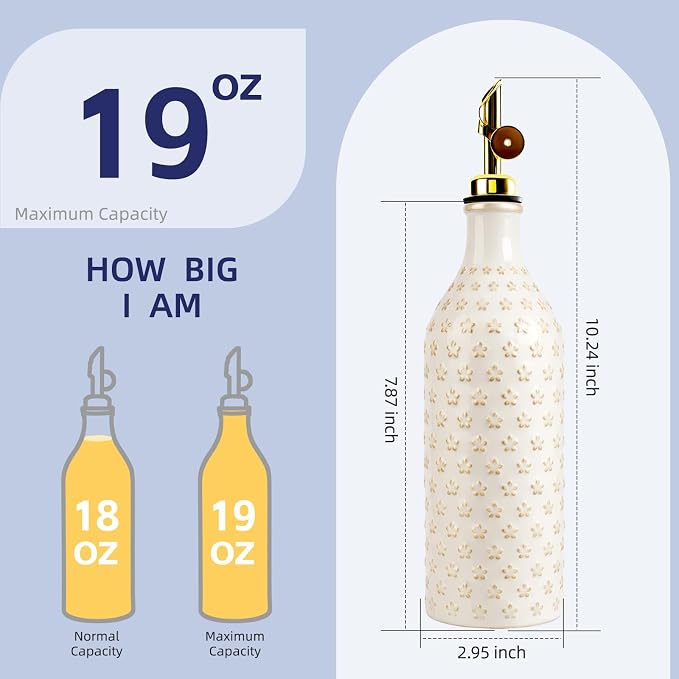 Ceramic Olive Oil Dispenser Bottle - Image 3