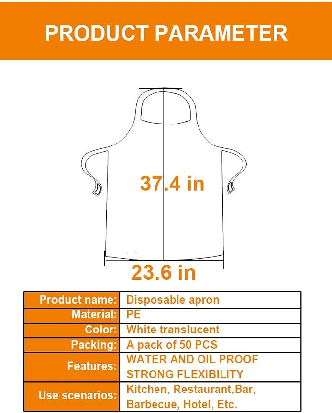 Disposable Aprons, Plastic apron - Image 6