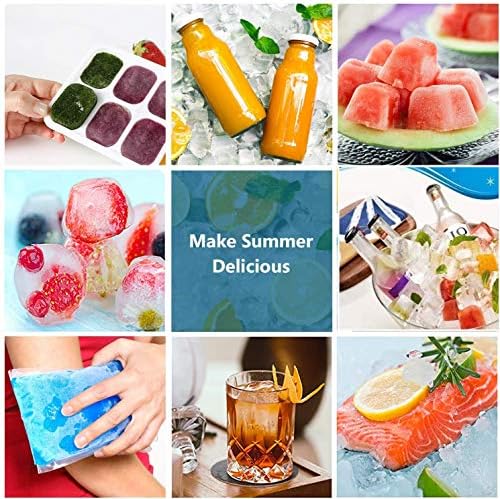 Ice Cube Trays 4 Pack, Airabc Silicone with Removable Lid