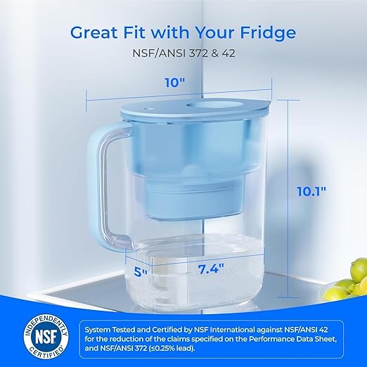 Waterdrop PT-07B Water Filter Pitcher, NSF Certified, 200-Gallon Long-Life - Image 5