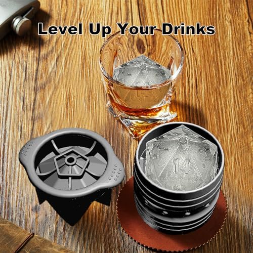 Nax Caki D20 Dice Ice Mold, DND Gamer Gifts for Men Women, Cool