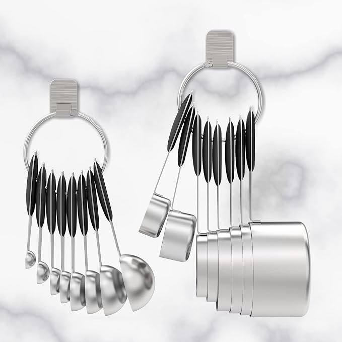 Measuring Cups & Spoons Set of 16, Wildone Stainless Steel Measuring Cups and - Image 5