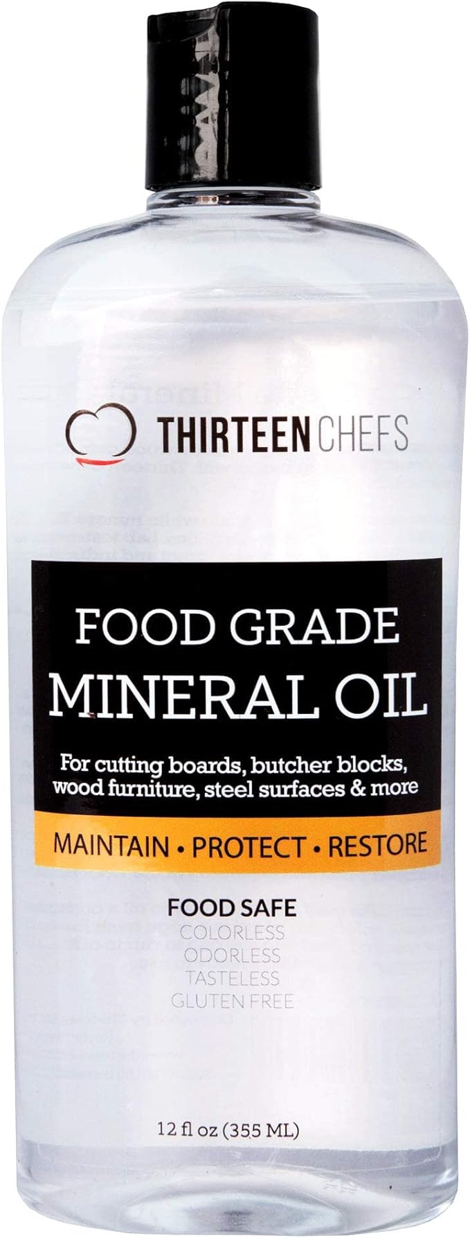 Thirteen Chefs Mineral Oil - 12oz Food Grade Conditioner by ThirteenChefs