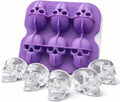 Skull Ice Cube Mold, 6-Cavity Silicone Ice Tray by DakGagMah
