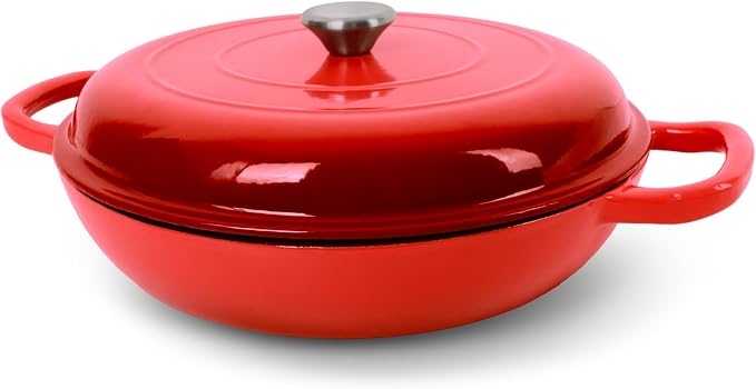 Enameled Cast Iron Dutch Oven, 3.8 Quart Dutch Oven Pot by UFEH