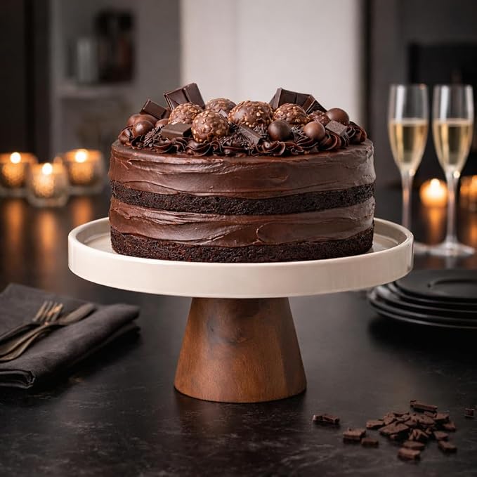 Gibson Elite 10.7-Inch Stoneware Cake Stand - Image 4