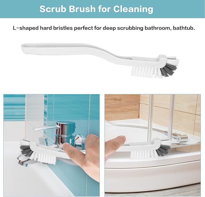8 Pcs Dish Brush Bottle Bathroom Scrub Brushes Kitchen Cleaning Brush Right - Image 5
