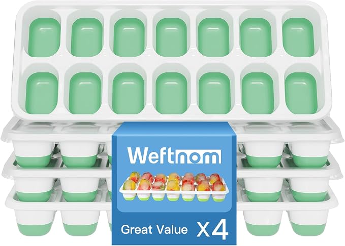 Ice Cube Tray, Ice Cube Trays for Freezer 4 Pack by WEFTNOM