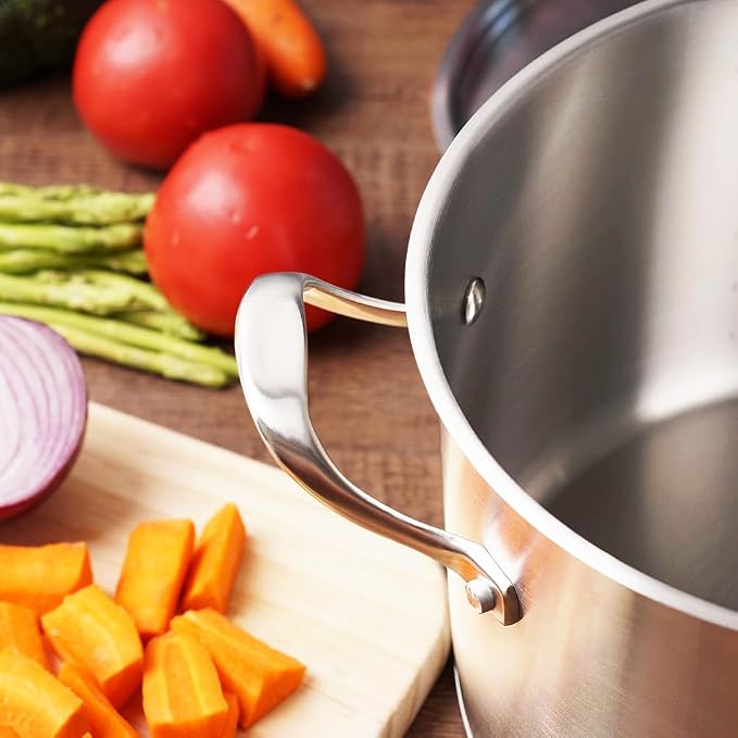 HOMICHEF 3.5QT Silver Nickel Free Stainless Steel Stockpot - Image 7