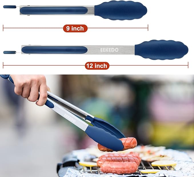 Tongs for Cooking, 600ºF High Heat-Resistant Stainless Steel Kitchen Tongs - Image 6