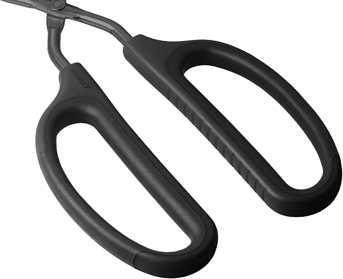 HINMAY Stainless Steel Kitchen Tongs 10" and 12" Set, Comfortable Grip Scissor - Image 4