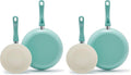GreenLife Non Stick Fry Pan Set 7" & 10", Non-Toxic PFAS-Free Ceramic Skillet by GreenLife