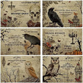 Umigy 6 Pcs Halloween Placemats 12"x18" Gothic Bat Placemats Kitchen