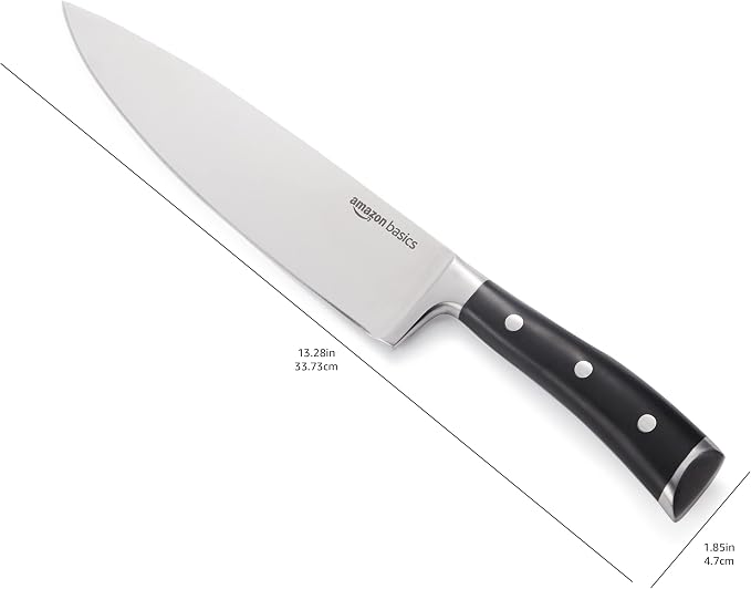 Amazon Basics Classic 8-inch Full Tang High Carbon Stainless Steel Chef's Knife - Image 5