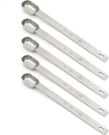 5PCS 1/2tsp Single Measuring Spoon, Stainless Steel Long Handle Individual by BERYLER