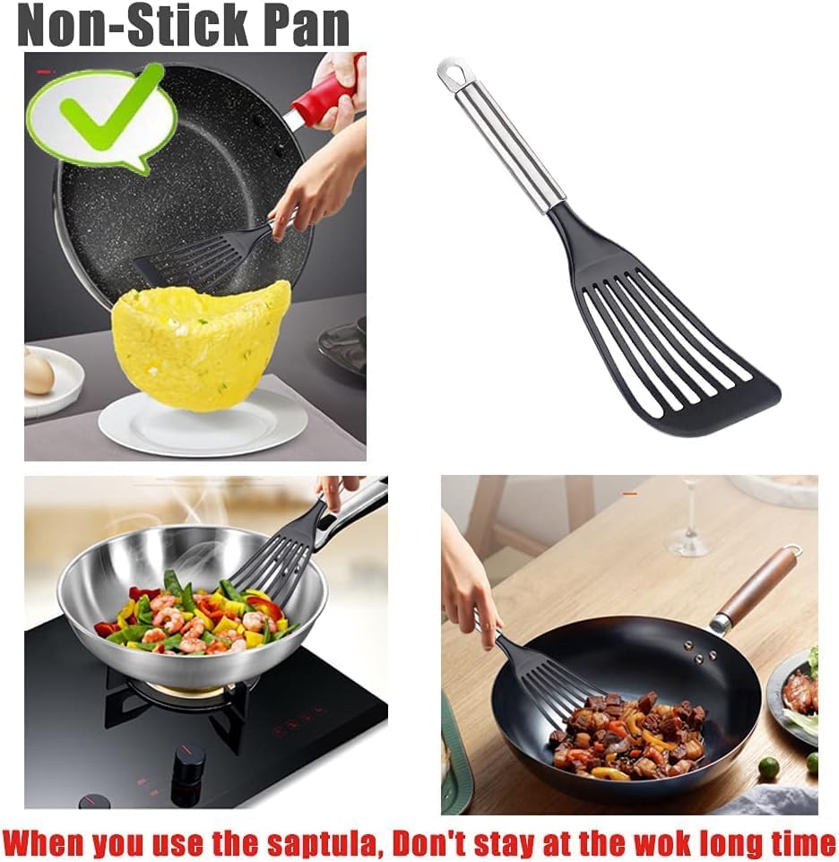 Tenta Kitchen Nonstick cookware Thin Fish Spatula Turner Flexible