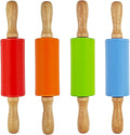 4 Pack Small Rolling Pin for Kids, Kids Rolling Pin for Home Kitchen by Miokun