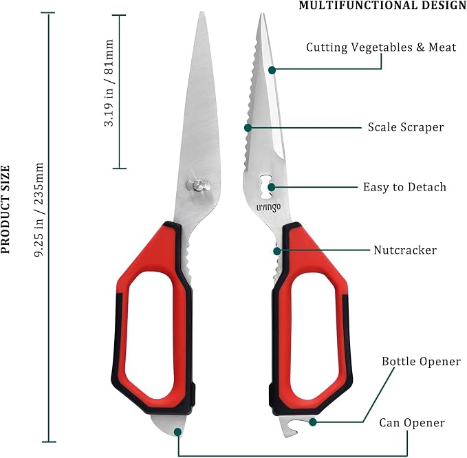 LIVINGO Kitchen Scissors Set All Purpose - Image 2