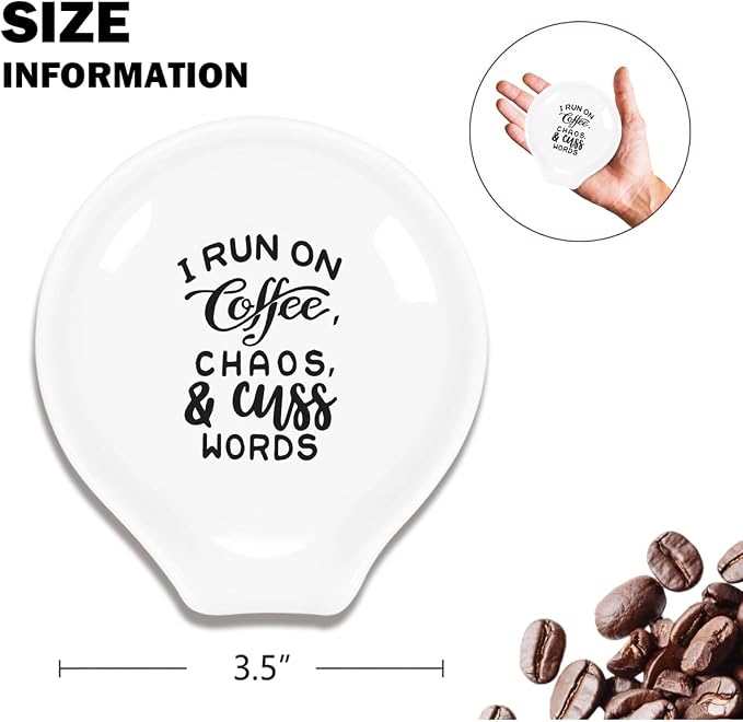 Funny Coffee Spoon Holder-Coffee Spoon Rest-Cafe Bar Station Accessories-I Run - Image 2