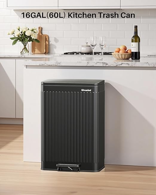 Lovewind 60 Liter/ 16 Gallon Stainless Steel Trash Can - Image 3