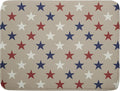 Patriotic July of 4th Blue Red White Star Dish Drying Mat by Aytipun