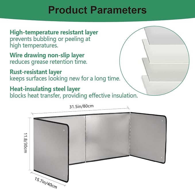 Silver Stainless Steel Large 4 Sided Splatter Guard - Image 2