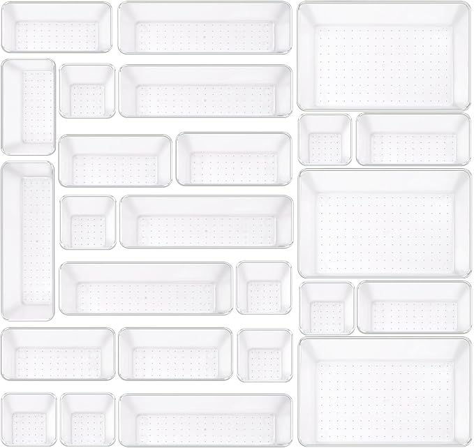 Clear Acrylic Drawer Organizers Set Storage - Image 6