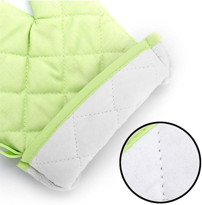 Oven Mitts, Premium Heat Resistant Kitchen Gloves Cotton & Polyester Quilted - Image 2