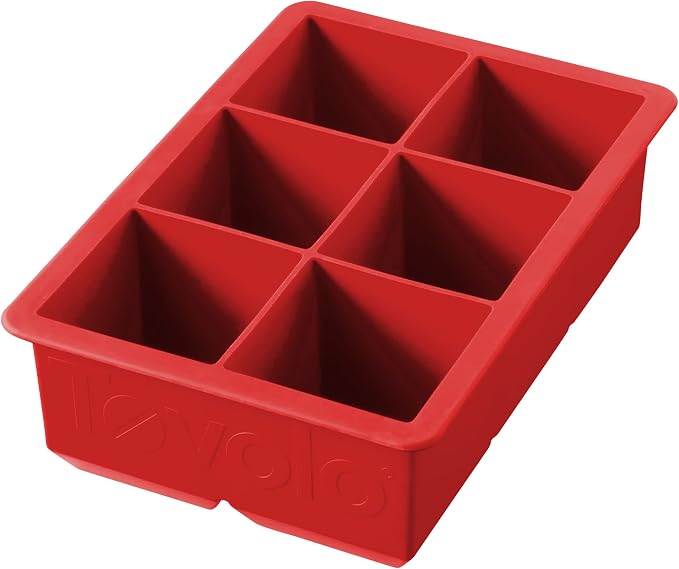 Tovolo, Large King Craft Ice Mold Freezer Tray of 2" Cubes, BPA-Free Silicone by Tovolo