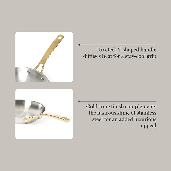Martha Stewart Castelle 8-Inch Stainless Steel Frying Pan - Image 5
