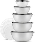 WHYSKO Stainless Steel Mixing Bowl Set, 10 Piece Stainless Steel Mixing Bowls by WHYSKO