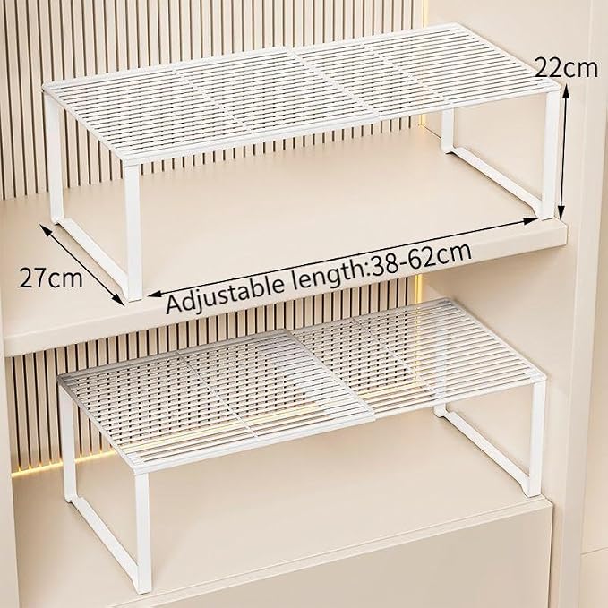 Extendable Metal Wire Shelf Organizer - Image 2