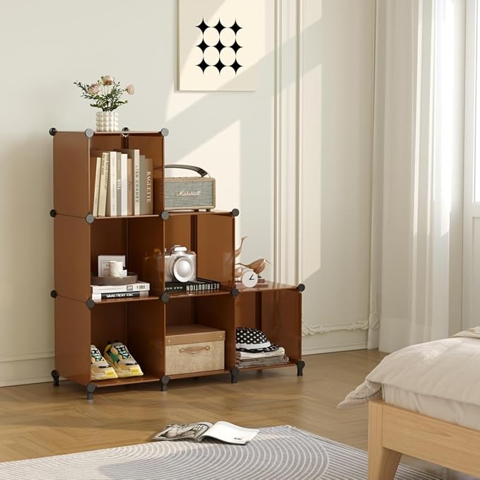 AWTATOS Cube Storage Organizer, Storage Cubes Shelves Bookshelf, 6 Cube Closet - Image 2