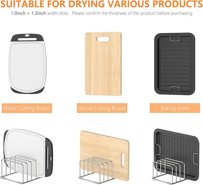 KORRTFID Cutting Board Holder Stand, Chopping Board Storage Rack, Cutting Board - Image 4