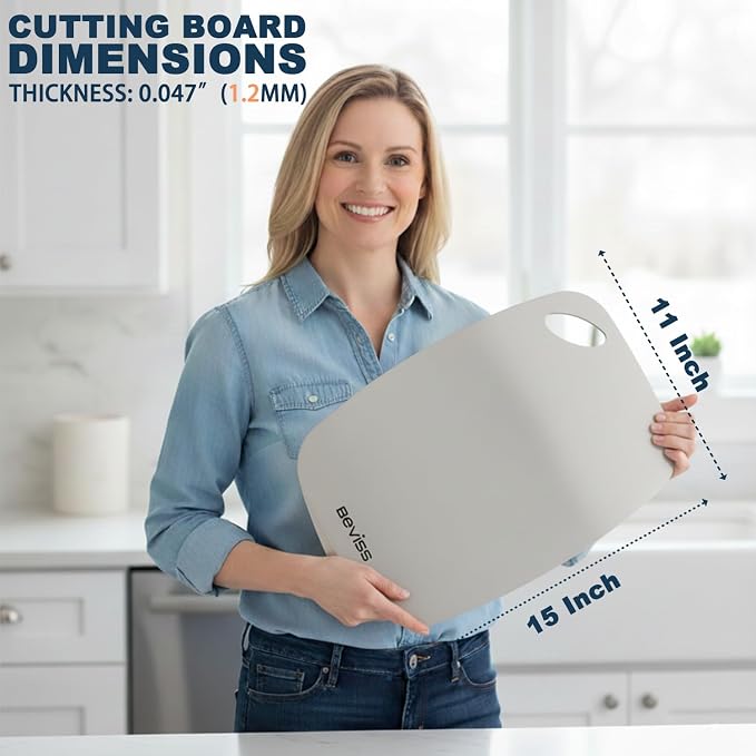 Cutting Board Non-Toxic, 304 Stainless Steel Cutting Board Double Sided - Image 5
