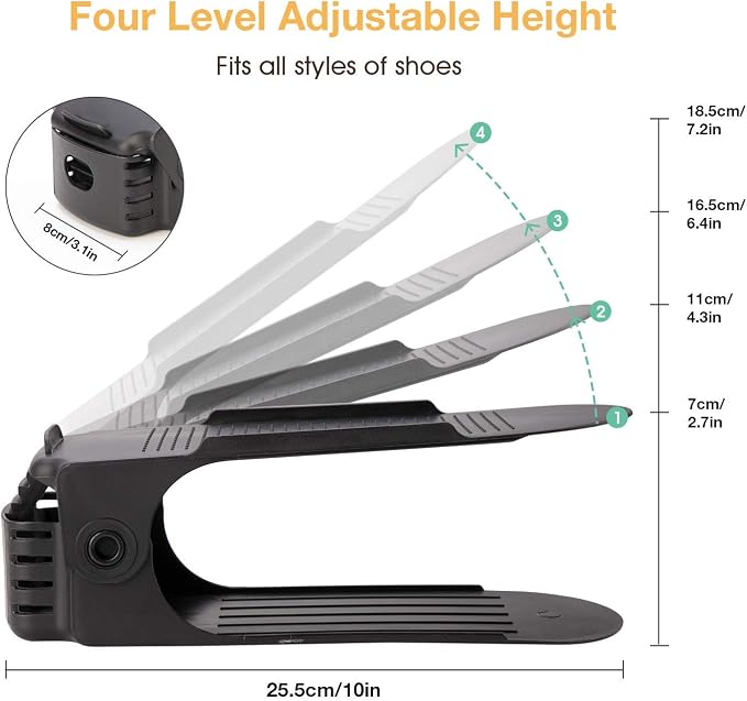 Neprock Shoe Rack Shoe Organizer Space-Saving Storage Shoe Organizer - Image 2